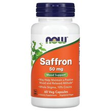 Шафран 50 мг Saffron 50 mg NOW Foods 60 капсул Шафран 50 мг Saffron 50 mg NOW Foods 60 капсул