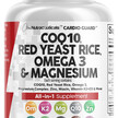 Фото товара COQ10 200 mg Red Yeast Rice Omega 3 Magnesium, Коэнзим CoQ10, 60 
