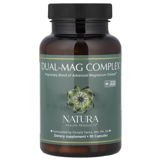 Основне фото товару Natura Health Products, Dual-Mag Complex, Магній, 90 капсул