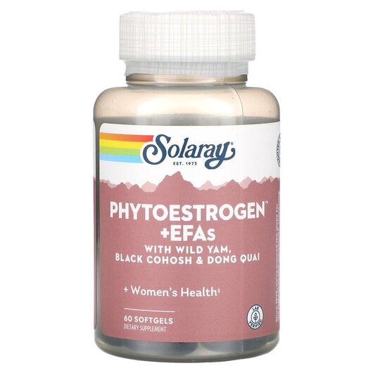 Основне фото товару Phytoestrogen + EFAs with Wild Yam Black Cohosh & Dong Quai Основне фото товару Solaray, Phytoestrogen + EFAs, Підтримка естрогену, 60 капсул