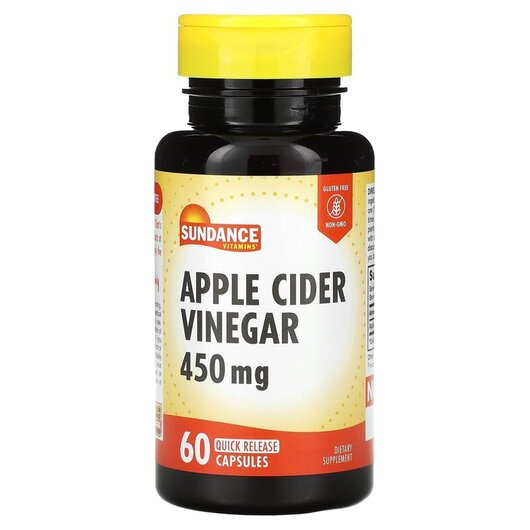 Основное фото товара Apple Cider Vinegar 450 mg Основное фото товара Яблочный уксус, Apple Cider Vinegar 450 mg, 60 капсул