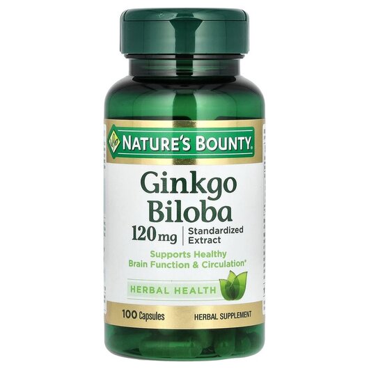 Основное фото товара Гинкго Билоба 120 мг, Ginkgo Biloba 120 mg, 100 капсул