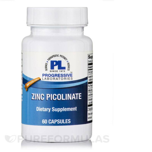 Основне фото товару Zinc Picolinate Основне фото товару Progressive Labs, Zinc Picolinate, Цинк Піколінат, 60 капсул