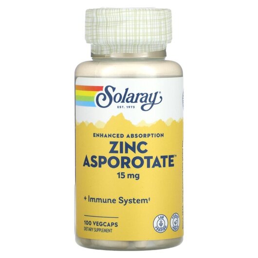 Основное фото товара Enhanced Absorption Zinc Asporotate 15 mg Основное фото товара Цинк Аспартат, Enhanced Absorption Zinc Asporotate 15 mg, 100 кап