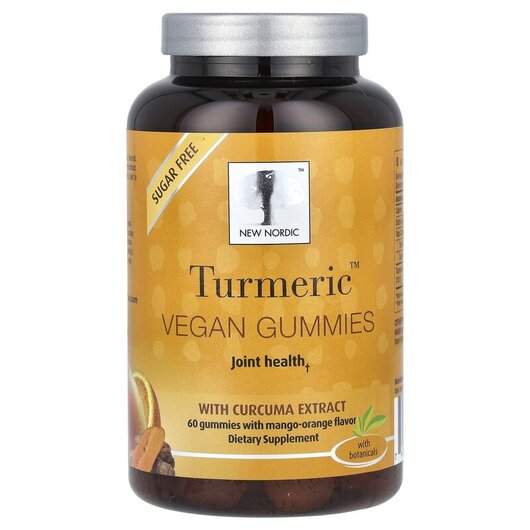 Основне фото товару Turmeric Vegan Gummies with Curcuma, Екстракт кореня куркуми, 60 