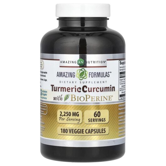 Основное фото товара Turmeric Curcumin with BioPerine 750 mg Основное фото товара Turmeric Curcumin with BioPerine 750, Экстракт корня куркумы, 180