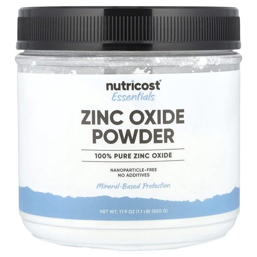 Основне фото товару Nutricost, Essential Zinc Oxide Powder, Цинк, 500 г