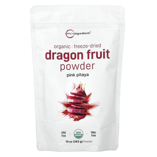 Основне фото товару Organic Dragon Fruit Powder Freeze-Dried Основне фото товару Organic Dragon Fruit Powder Freeze-Dried, Пітая, 283 г