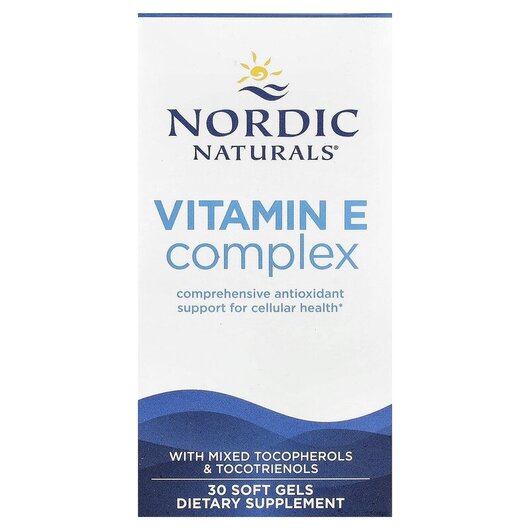 Основное фото товара Nordic Naturals, Витамин Е, Vitamin E Complex, 30 капсул