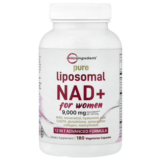 Основне фото товару Pure Liposomal NAD+ for Women, Нікотинамід НАД+, 180 капсул