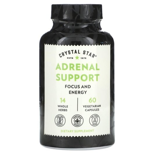 Основне фото товару Adrenal Support Основне фото товару Crystal Star, Adrenal Support, Підтримка наднирників, 60 капсул