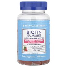 Biotin Gummies Strawberry 10000 mcg Витамин B7 Биотин