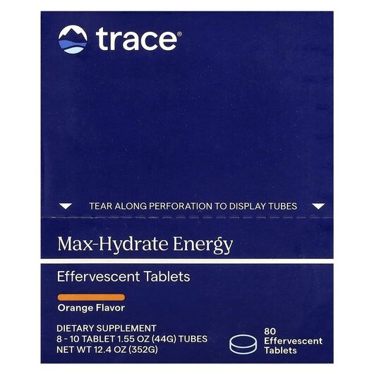 Основное фото товара TM Sport Max-Hydrate Energy Effervescent Tablets Orange 8 Tubes Основное фото товара TM Sport Max-Hydrate Energy Effervescent Tablets, Электролиты, 10
