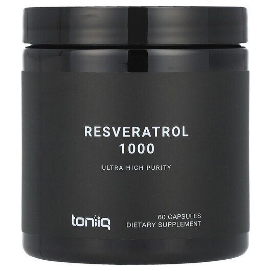 Основное фото товара Toniiq, Ресвератрол, Resveratrol 1000, 60 капсул