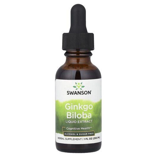 Основное фото товара Ginkgo Biloba Liquid Extract Alcohol & Sugar Free, Гинкго Бил