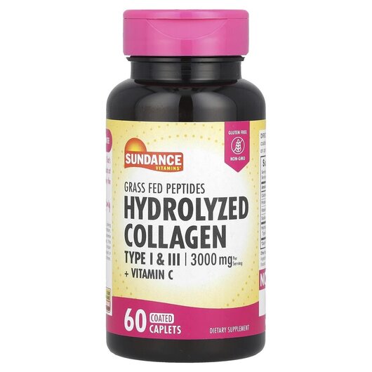Основне фото товару Hydrolyzed Collagen Type I & III + Vitamin C, Колаген, 60 таб