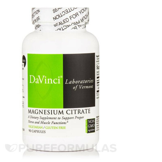 Основное фото товара Magnesium Citrate Основное фото товара DaVinci Laboratories, Магний Цитрат, Magnesium Citrate, 90 капсул