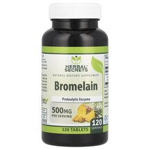 Бромелайн Bromelain 500 mg Herbal Secrets 120 таблеток Бромелайн Bromelain 500 mg Herbal Secrets 120 таблеток