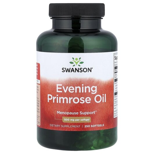 Основне фото товару Evening Primrose Oil 500 mg, Олія примули вечірньої, 250 капсул