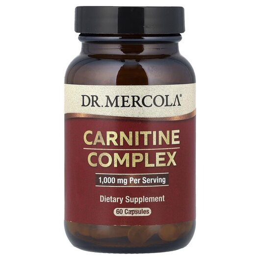 Основное фото товара Carnitine Complex 1000 mg Основное фото товара Dr. Mercola, L-Карнитин, Carnitine Complex 1000 mg, 60 капсул