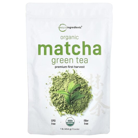 Основное фото товара Organic Matcha Green Tea Основное фото товара Micro Ingredients, Чай Матча, Organic Matcha Green Tea, 454 г