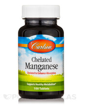 Chelated Manganese Марганец Carlson 100 таблеток