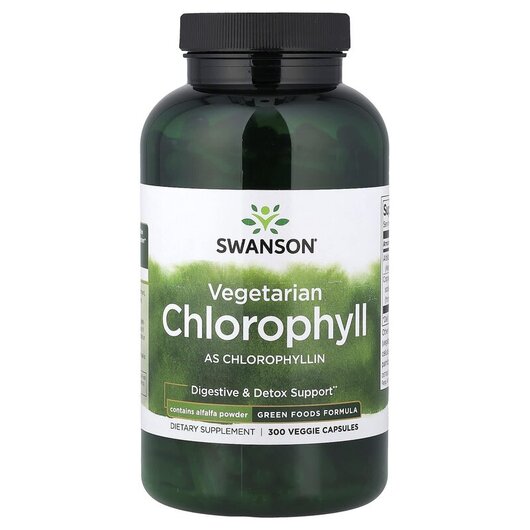 Основне фото товару Swanson, Vegetarian Chlorophyll, Хлорофіл, 300 капсул