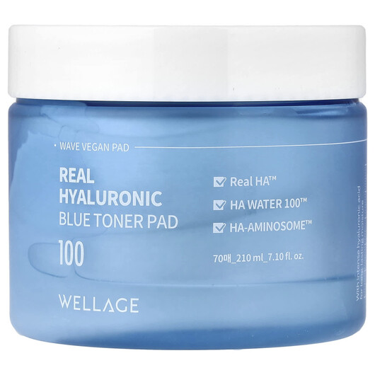 Основне фото товару Real Hyaluronic Blue Toner Pad 100 Основне фото товару Real Hyaluronic Blue Toner Pad 100, Засоби для догляду за шкірою,