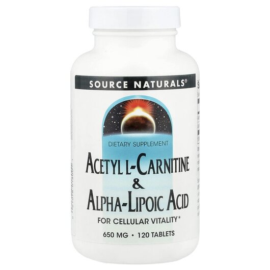 Основне фото товару Acetyl L-Carnitine & Alpha-Lipoic Acid Основне фото товару Acetyl L-Carnitine & Alpha-Lipoic Acid, L-Карнітин, 120 табле