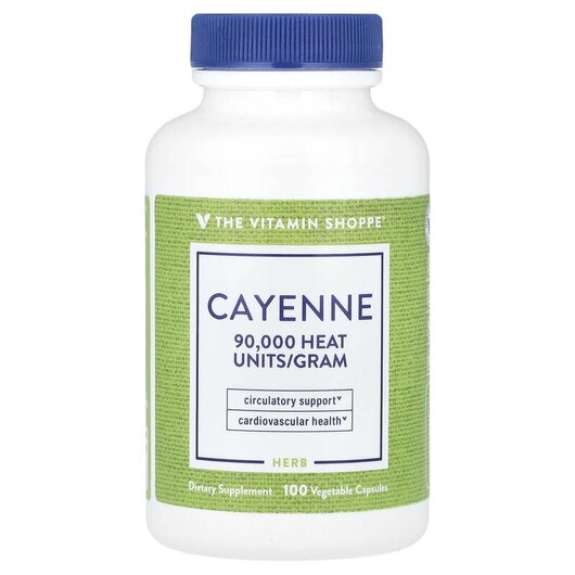 Основное фото товара TheVitaminShoppe, Кайенский перец, Cayenne 450 mg, 100 капсул