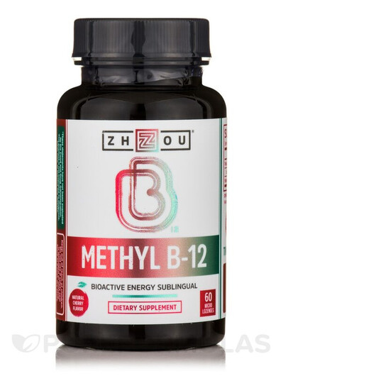 Основное фото товара Methyl B12 5000 mcg Natural Cherry, Метилкобаламин B12, 60 Micro 