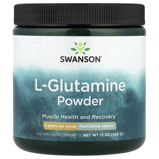 Основное фото товара L-Glutamine Powder 5 g Основное фото товара Swanson, L-Глутамин, L-Glutamine Powder 5 g, 340 г