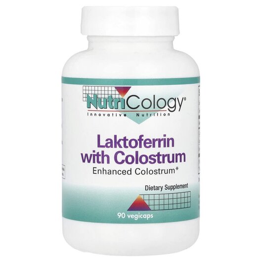 Основное фото товара Nutricology, Колострум, Laktoferrin with Colostrum, 90 капсул