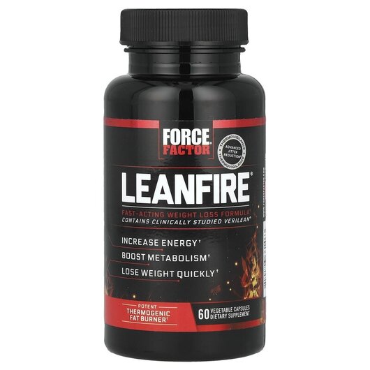 Основне фото товару LeanFire Основне фото товару Force Factor, LeanFire, Контроль ваги, 60 капсул