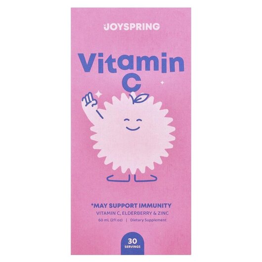 Основное фото товара Joy Spring, Витамин C, Vitamin C + Zinc, 60 мл