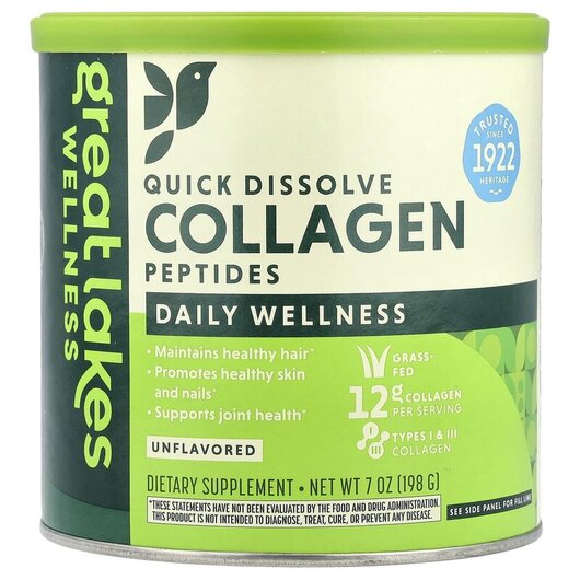 Основне фото товару Quick Dissolve Collagen Peptides Daily Wellness Unflavored, Колаг
