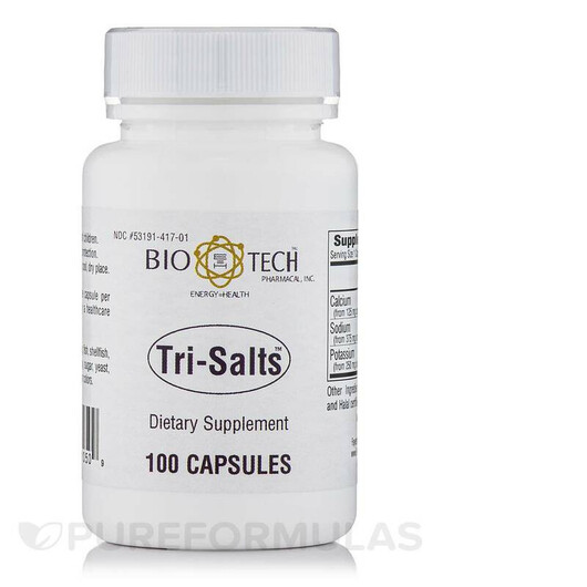 Основное фото товара Tri-Salts Основное фото товара Tech Pharmacal, Поддержка пищеварения, Tri-Salts, 100 капсул