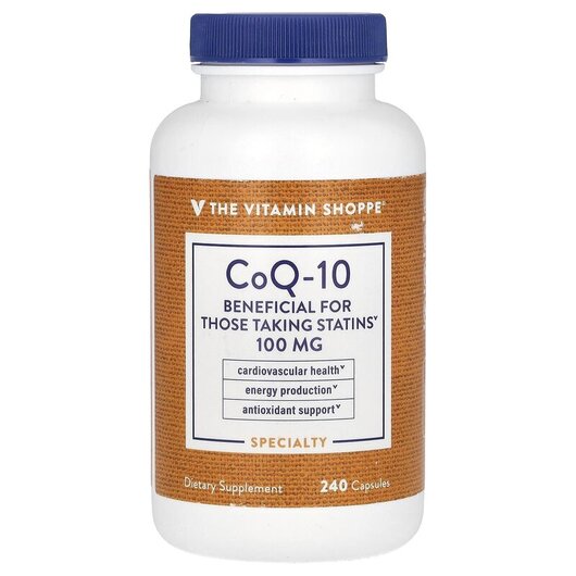 Основное фото товара TheVitaminShoppe, Коэнзим CoQ10, CoQ-10 100 mg, 240 капсул