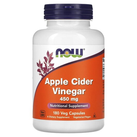 Основне фото товару Apple Cider Vinegar 450 mg, Яблучний оцет 450 мг, 180 капсул