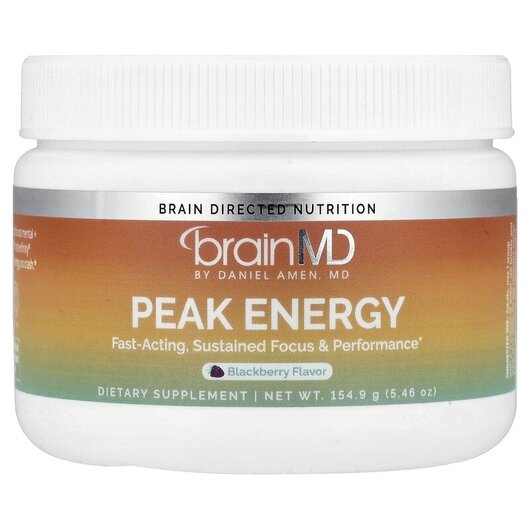 Основне фото товару BrainMD, Peak Energy Blackberry, Ожина, 154.9 г