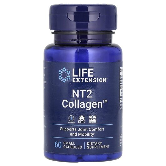 Основне фото товару Life Extension, NT2 Collagen 40 mg, Коллаген 40 мг, 60 капсул