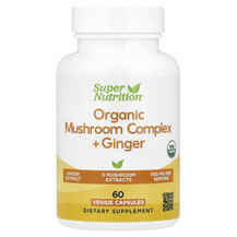 Гриби Organic Mushroom Complex + Ginger Super Nutrition