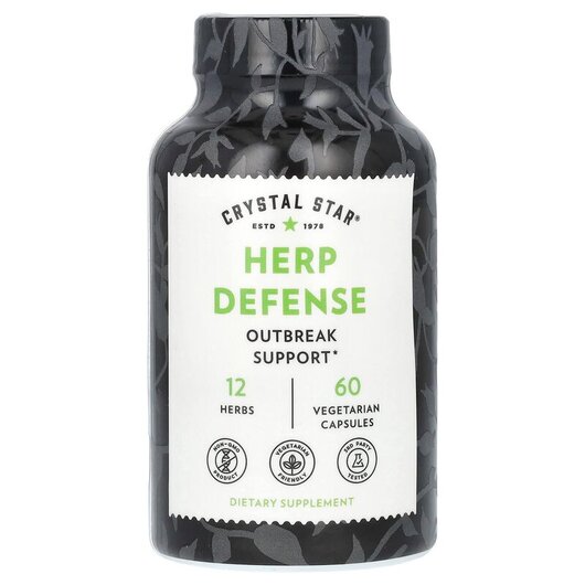 Основне фото товару Crystal Star, Herp Defense, Підтримка запалення, 60 капсул