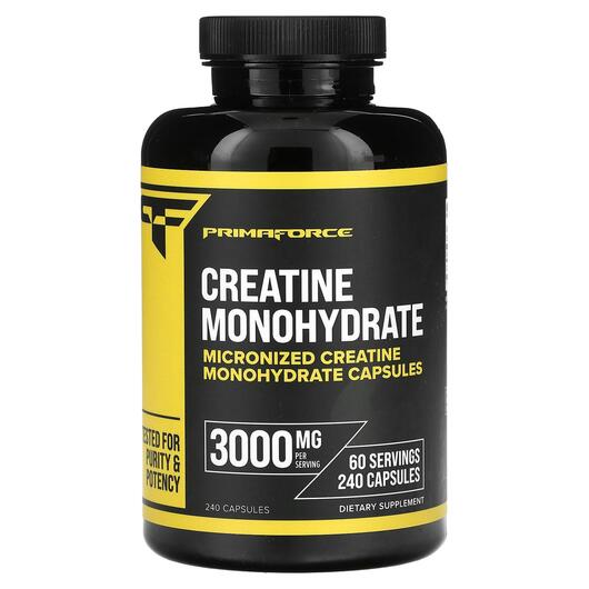 Основне фото товару Primaforce, Creatine Monohydrate, Креатин, 240 капсул