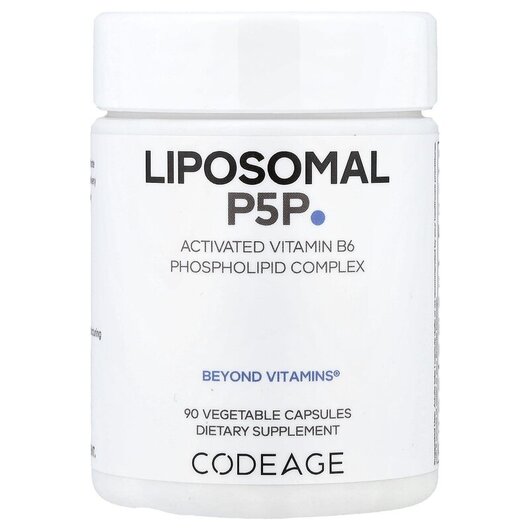 Основное фото товара Liposomal P5P Основное фото товара CodeAge, Пиридоксал-5-фосфат, Liposomal P5P, 90 капсул
