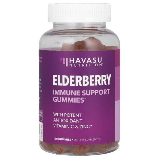Основне фото товару Elderberry Immune Support Gummies, Підтримка імунітету, 120 табле