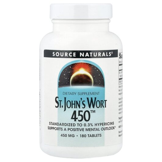 Основное фото товара Source Naturals, Зверобой, St. John's Wort 450 450 mg, 180 т