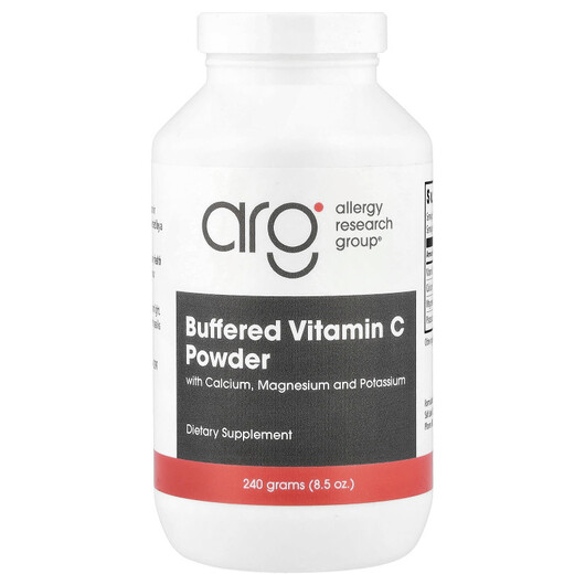 Основне фото товару Buffered Vitamin C Powder Основне фото товару Allergy Research Group, Buffered Vitamin C Powder, Вітамін C, 240