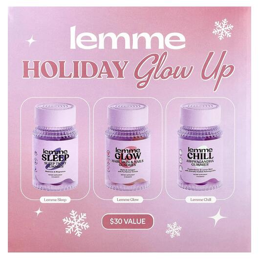 Основное фото товара Lemme, Поддержка сна, Holiday Glow Up Gummies Sleep Glow Chill, 3