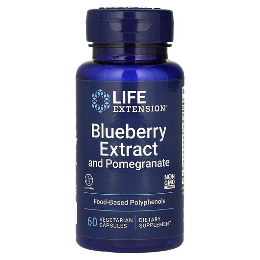 Основне фото товару Blueberry Extract with Pomegranate, Лохина з Гранатом, 60 капсул